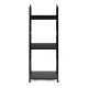 Стеллаж Modernhome CWJ302480L BLACK с металлическим каркасом, 3 полки, черный