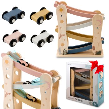 Wooden slide toy with cars NK-855 Nukido