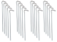 Steel Tent Pegs 18 cm, 20 pcs, Silver