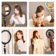 Puluz LED RGB Vlogging Ring Photo Video Light Lamp 30cm + Tripod Mount 1.1 m