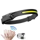 Налобный LED фонарь с датчиком движения WLCHL03, USB-C, 1200 мАч, черный