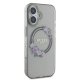 Guess IML Flowers Wreath MagSafe futrālis iPhone 16 - melns | case for black