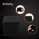 Ruhhy Folding Pouf with Storage, 38x38x38 cm, Black