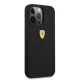 Ferrari iPhone 13 Pro Max чехол Silicone Metal Logo MagSafe, черный