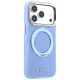 Guess Ring Stand 360 MagSafe vāciņš iPhone 18 Pro / 17 Pro, gaiši zils