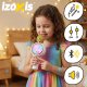 Bezvadu karaoke mikrofons bērniem Izoxis 27047 ar Bluetooth skaļruni, balts