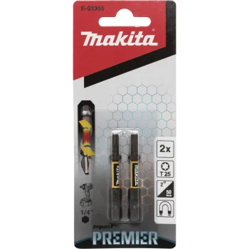 Торсионные биты Makita Impact Premier T25 50 мм, 2 шт. (E-03355)