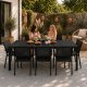 Multigarden dārza galds 180x90 cm 6-8 personām, Melns