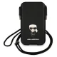Сумка для телефона Karl Lagerfeld Saffiano Ikonik Karl 6.7\'\' - черная