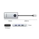 Док-станция Orico PW11 6-in-1 USB-C, HDMI 4K, PD 100W, RJ45 2.5G, серебристая