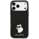 Силиконовый чехол Karl Lagerfeld Choupette Metal Pin для iPhone 18 Pro Max / 17 Pro Max, чёрный