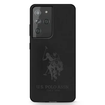 Samsung Galaxy S21 Ultra (SM-G998B) US Polo Silicone On Tone Case Cover (USHCS21LSLHRTBK), Black | Чехол Кейс...
