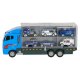 Transporter Truck with Launcher and 6 Metal Police Cars