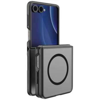 Uniq Veren AF vāciņš Samsung Galaxy Z Flip 8 ar MagClick, melns