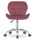 AVOLA Velvet Swivel Office Chair with Wide Back, Adjustable Desk Chair, Dark Pink