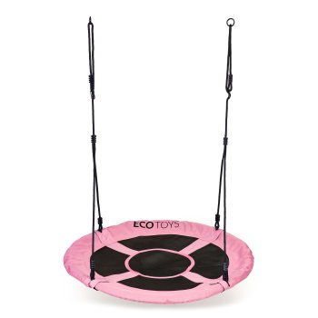 Bērnu dārza ligzdas šūpoles ECOTOYS 100cm 150kg, rozā