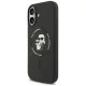 Чехол Karl Lagerfeld для iPhone 17 Silicone Karl & Choupette Ring MagSafe, черный