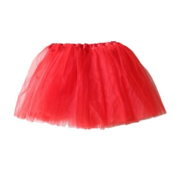 Girls Tulle Tutu Skirt for Carnival & Ballet Costume, Red
