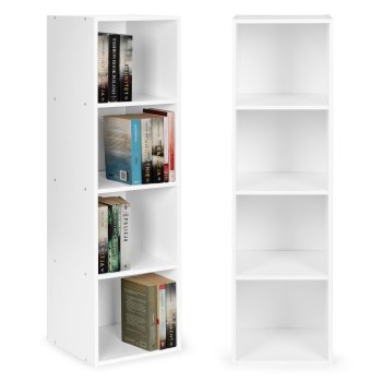 Modernhome KJZ2173 moderns balts plaukts ar 4 līmeņiem
