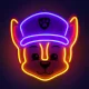 Piekarams LED neons uz organiskā stikla Psi Patrol - Chase
