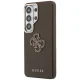 Guess Grained Big 4G Metal Logo vāciņš priekš Samsung Galaxy S26 Ultra, brūns