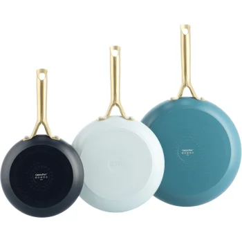 GreenPan Shades 3-Piece Frying Pan Set 20, 24, 28 cm Coastal