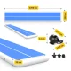 4Fizjo Air Mat PRO akrobātikas celiņš 12 x 2 x 0,3 m ar sūkni, zils