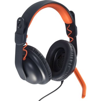 Проводные наушники для школьников Logitech Zone Learn, синие/оранжевые