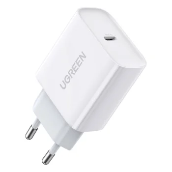 Ugreen USB lādētājs Power Delivery 3.0 Quick Charge 4.0+ 20W 3A balts (60450)