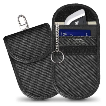 Чехол для ключей автомобиля Tech-Protect KLR100 RFID, Black Carbon