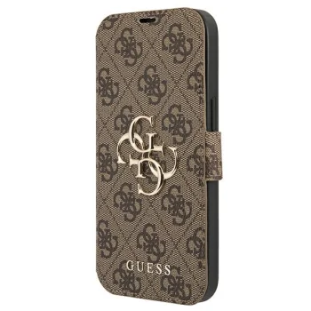 Чехол-книжка Guess 4G Big Metal Logo для iPhone 13 Pro Max, коричневый