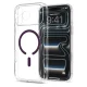 Spigen Ultra Hybrid Mag MagSafe vāciņš iPhone 18 Pro Max / 17 Pro Max, caurspīdīgs ar bordo