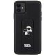 Чехол Karl Lagerfeld для iPhone 11 Gripstand Saffiano Karl & Choupette, черный
