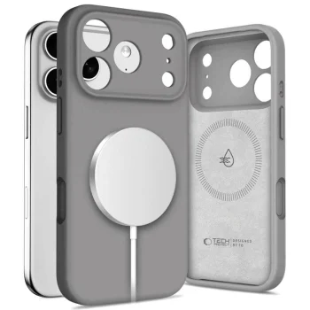 Чехол Tech‑Protect Silicone MagSafe для iPhone 17 Pro Max — серый