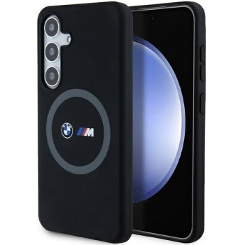BMW M Silikona apdrukāts MagSafe gredzena futrālis Samsung Galaxy S24 - melns | Silicone Printed Ring case for black