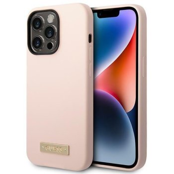 Guess silikona vāciņš iPhone 14 Pro Max GUHMP14XSBPLP rozā