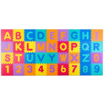 Большой коврик из пенопласта _ Пазл _ Цветные буквы _ 36 шт. Ricokids