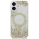 Guess iPhone 17 vāciņš Resin Bottom Glitter MagSafe, zelta