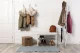 Metāla stāvpakaramais drēbēm ModernHome ar 11 āķiem, balts