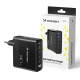 GaN Wozinsky CGWCB 140W sienas lādētājs 3 x USB-C / 2 x USB-A - Melns