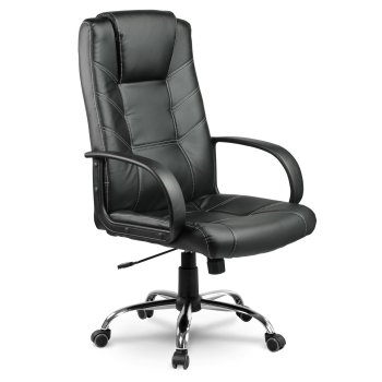 Sofotel 2210 Faux Leather Office Chair, Black