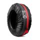 Universal tire covers set for 13–18 inch wheels, 4 pcs, black