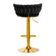 Velvet Makeup Chair and Bar Stool 4Rico QS-B313a, black