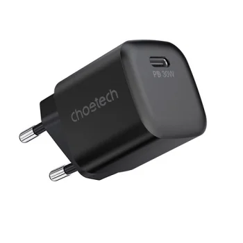 Choetech PD5007 GaN USB-C lādētājs PD 30W melns