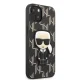 Чехол Karl Lagerfeld Monogram Ikonik Patch для iPhone 13 mini, черный