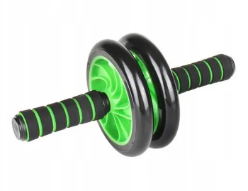 Гимнастический ролик для пресса 4Fizjo AB Wheel, черно-зеленый