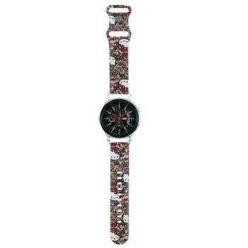 Hello Kitty Universal Smartwatch Strap Silicone Tags Graffiti 22mm, Pink