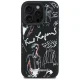 Чехол Karl Lagerfeld Grained Pattern & Logo MagSafe для iPhone 16 Pro, черный