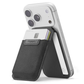 Spigen Slim Fold S314-4 MagSafe telefona maciņš kartēm Melns