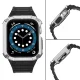 Ремешок с защитным чехлом для Apple Watch 38/40/41mm - Черный, серебристый